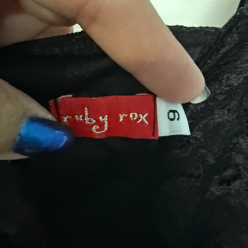 Ruby Rox Black Lace Mini Dress - Picture 3 of 5